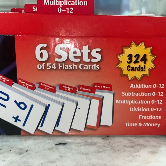 Math Flash Cards - Red - Picture 2 of 8